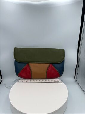 Rowallan of Scotland INSPIRED/ STYLE Leather Clutch Bag - Olive, Blue, Red, Tan